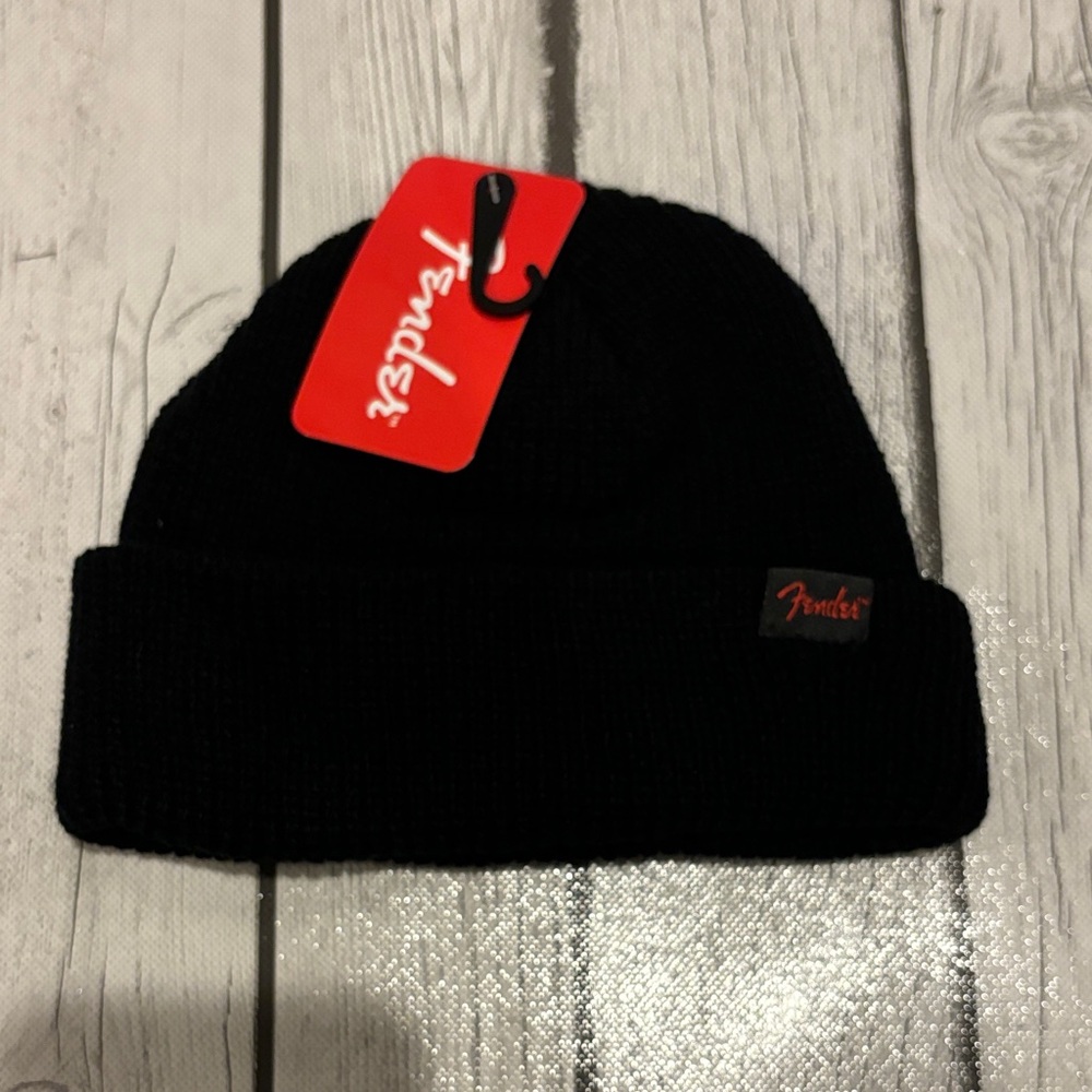 Fender Black Knit Hat NWT